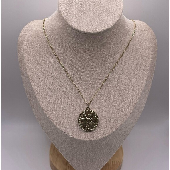 Macy's Women's Coin Pendant Layering Gold Tone Necklace - Picture 1 of 12